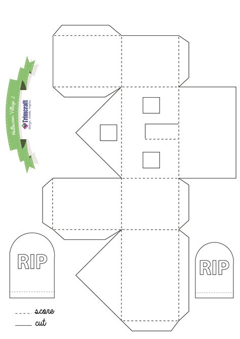 Printable 3d Haunted House Template